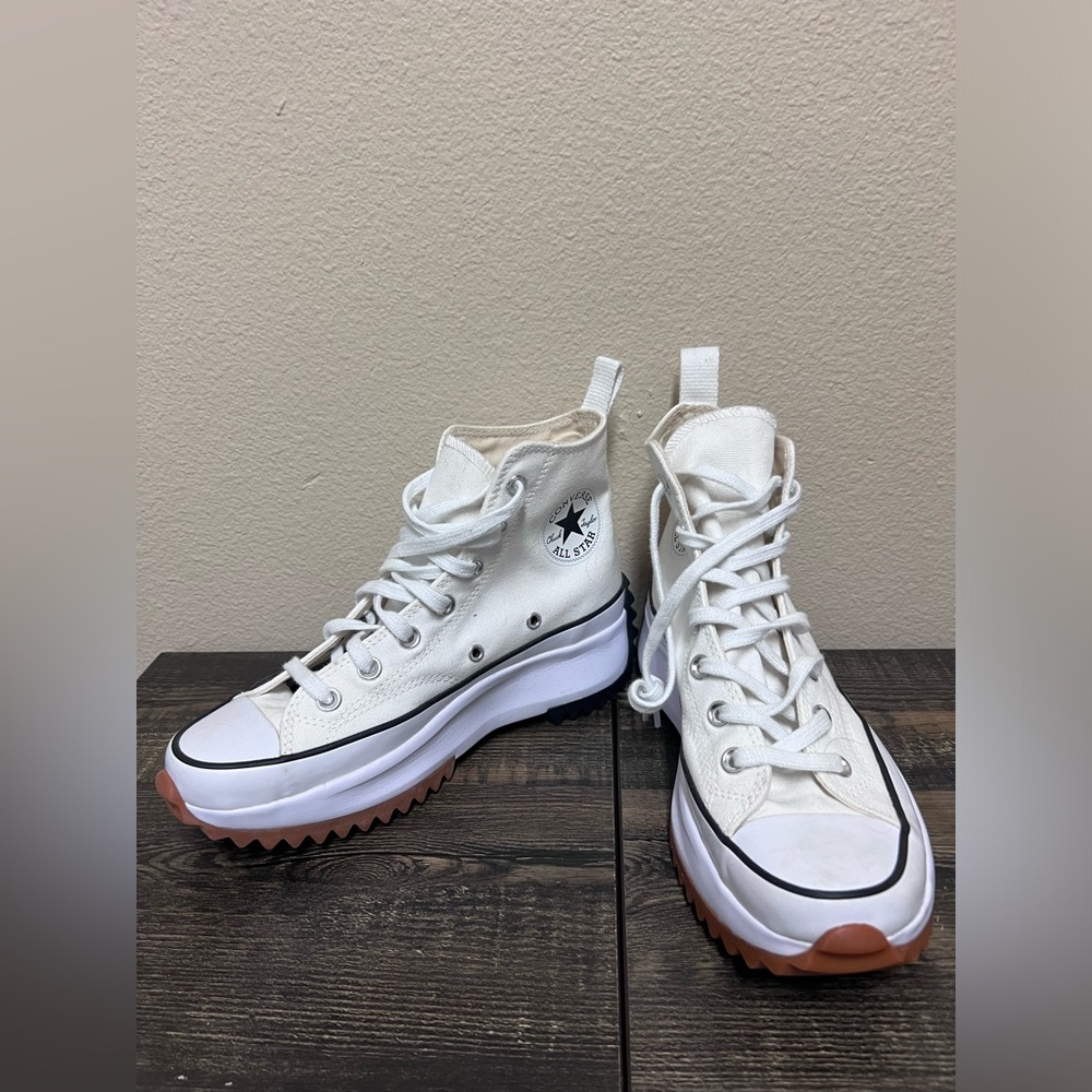 Size 7.5 - Converse Run Star Hike High White Black Gum